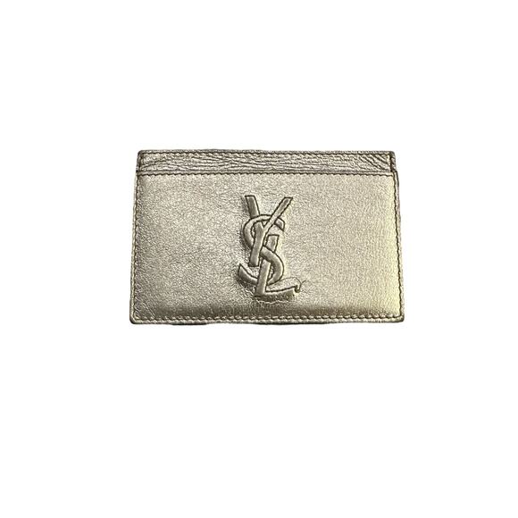 Saint Laurent Gold Card Holder - Picture 1 of 7